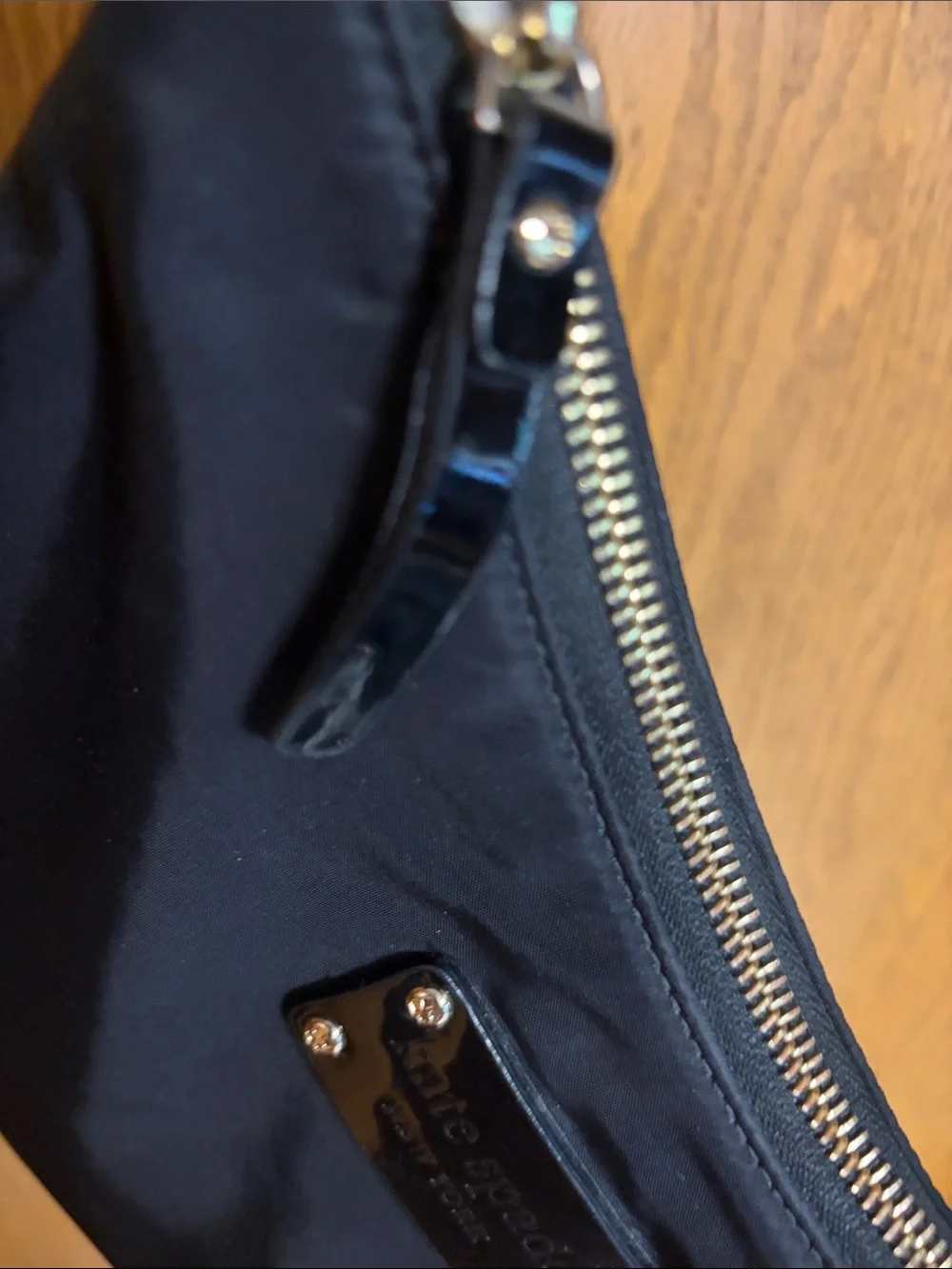 Kate Spade Vintage Black Fabric Shoulder Bag  Approx 12” x 8” x 3” GUC